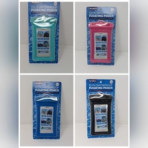 Drypro waterproof floating smart phone pouch strap case teal blue pink black